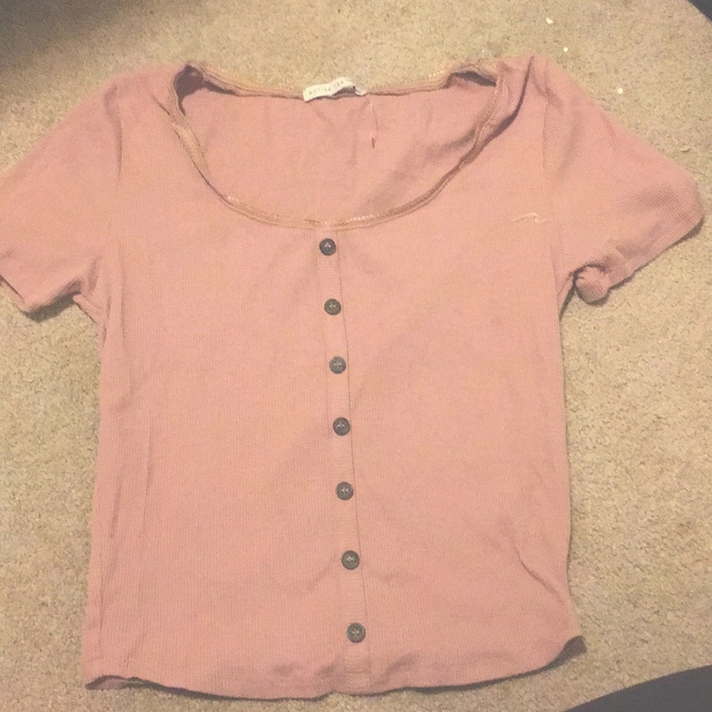 Pink button up